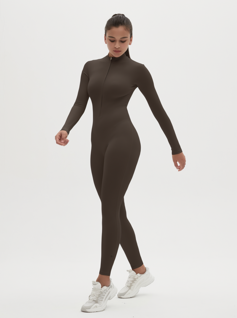 Hannah Long Sleeve Zipper Bodysuit