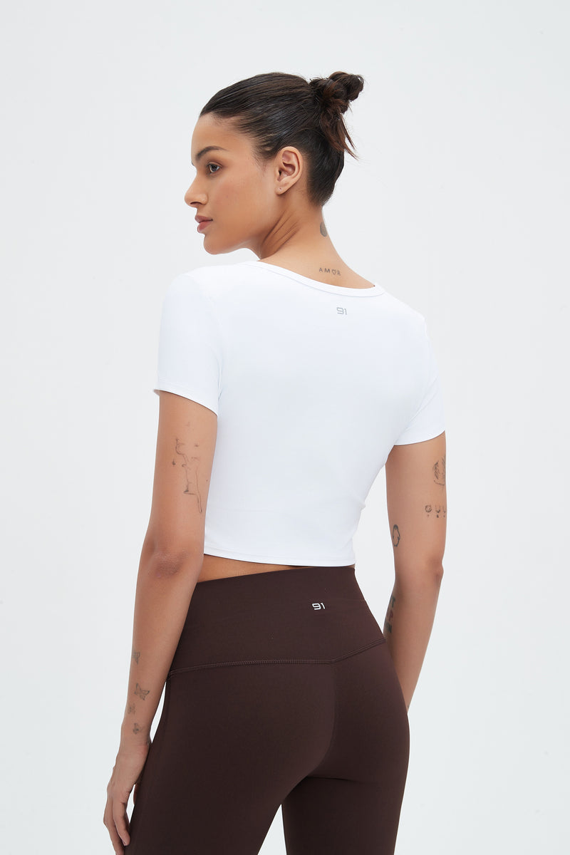 Stella Lycra® Crew Neck Crop Top