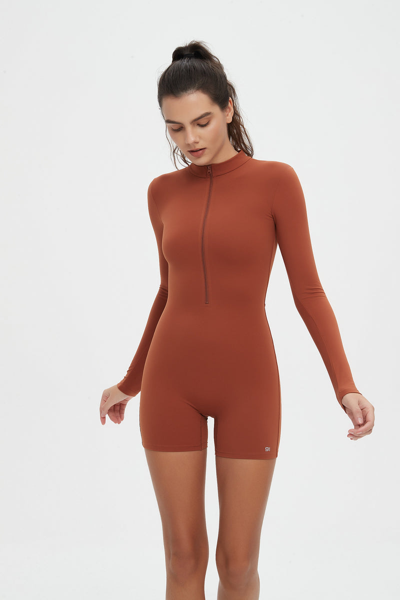 Jenni Long Sleeve Zipper Bodysuit