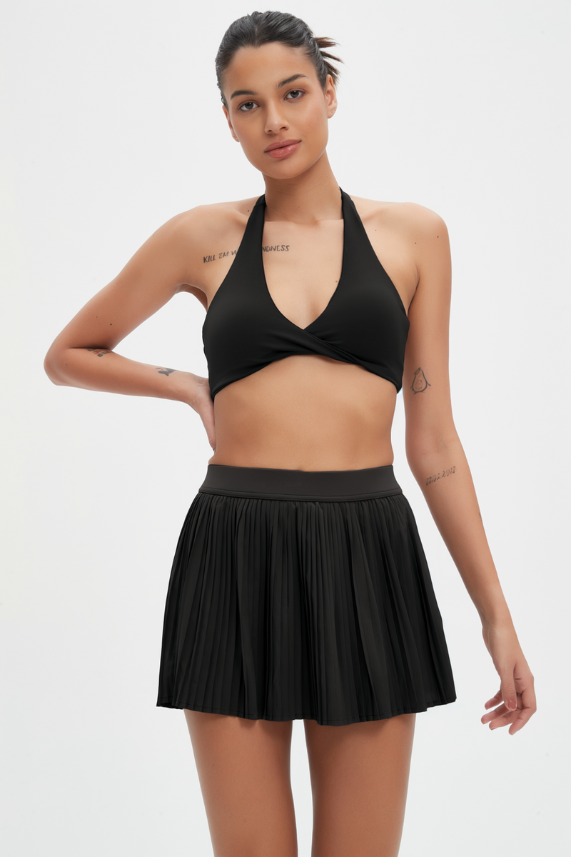 Chloe Twist Front Halter Neck Sports Bra