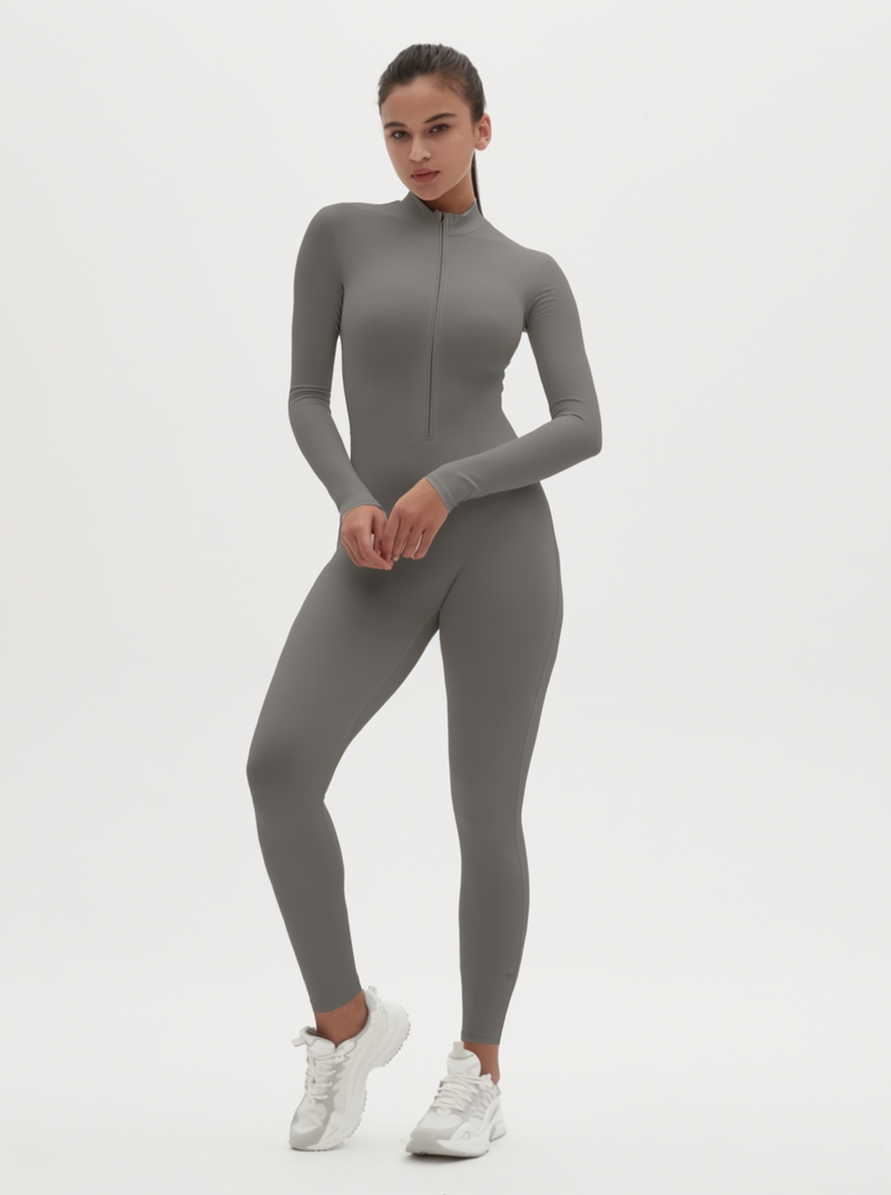 Hannah Long Sleeve Zipper Bodysuit