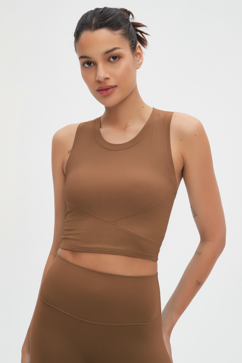 Malibu Ribbed Molded Cup Tank Top