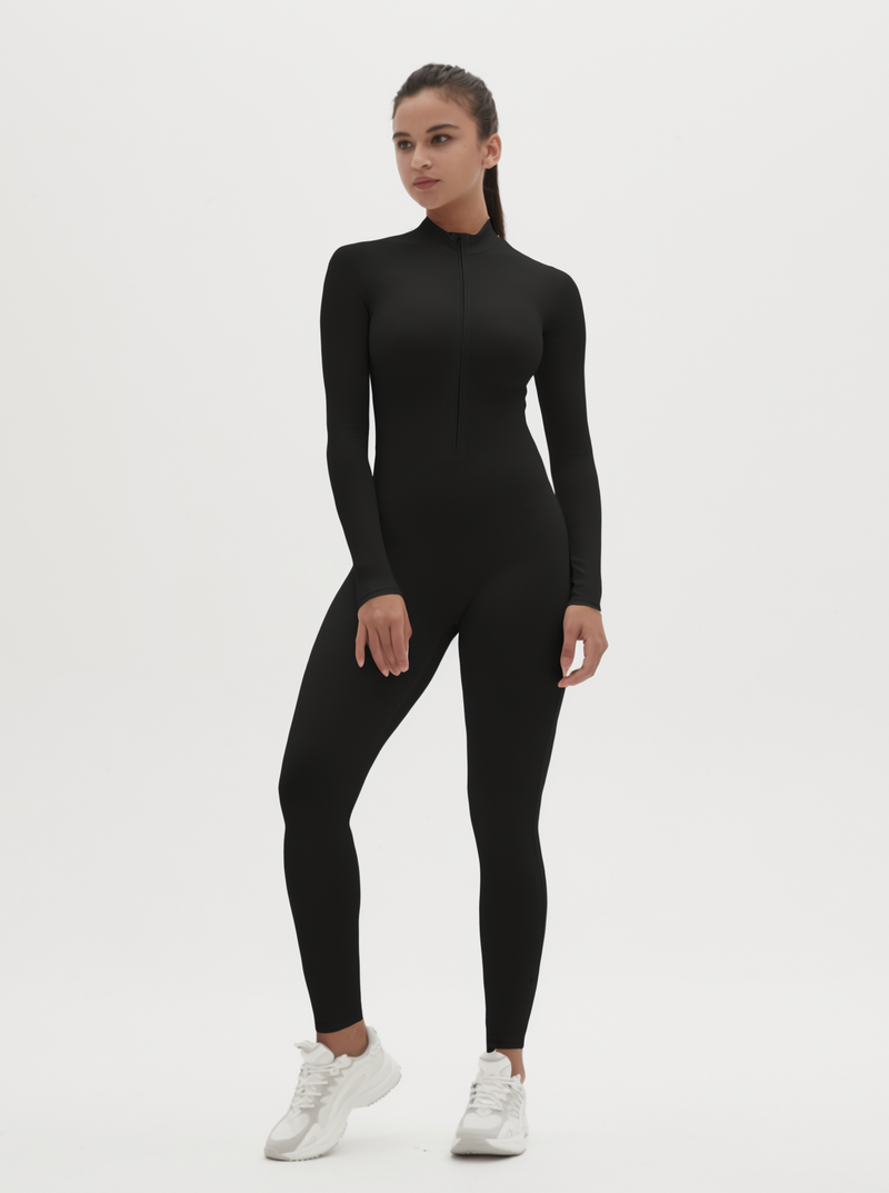 Hannah Long Sleeve Zipper Bodysuit