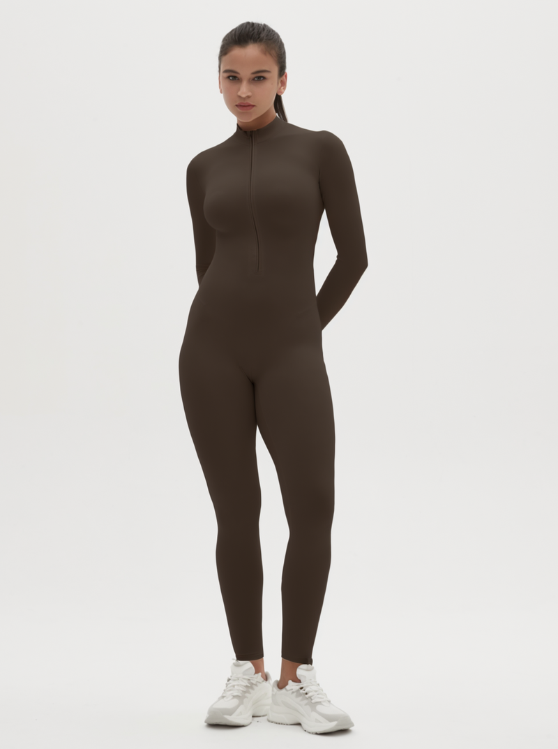 Hannah Long Sleeve Zipper Bodysuit